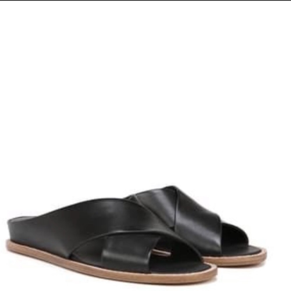 Vince Fairley Leather Wedge Sandals sz. 7.5 new - Picture 2 of 13